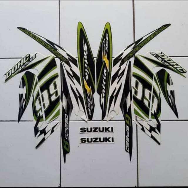 Stiker Striping Satria Fu 2012 Hijau
