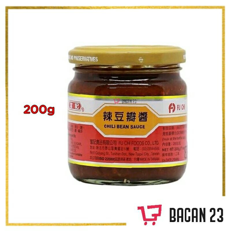 Fu Chi Chili Bean Sauce (200gr) / Saus Sambal  Kacang / Saos Taiwan /  Bacan 23 - Bacan23