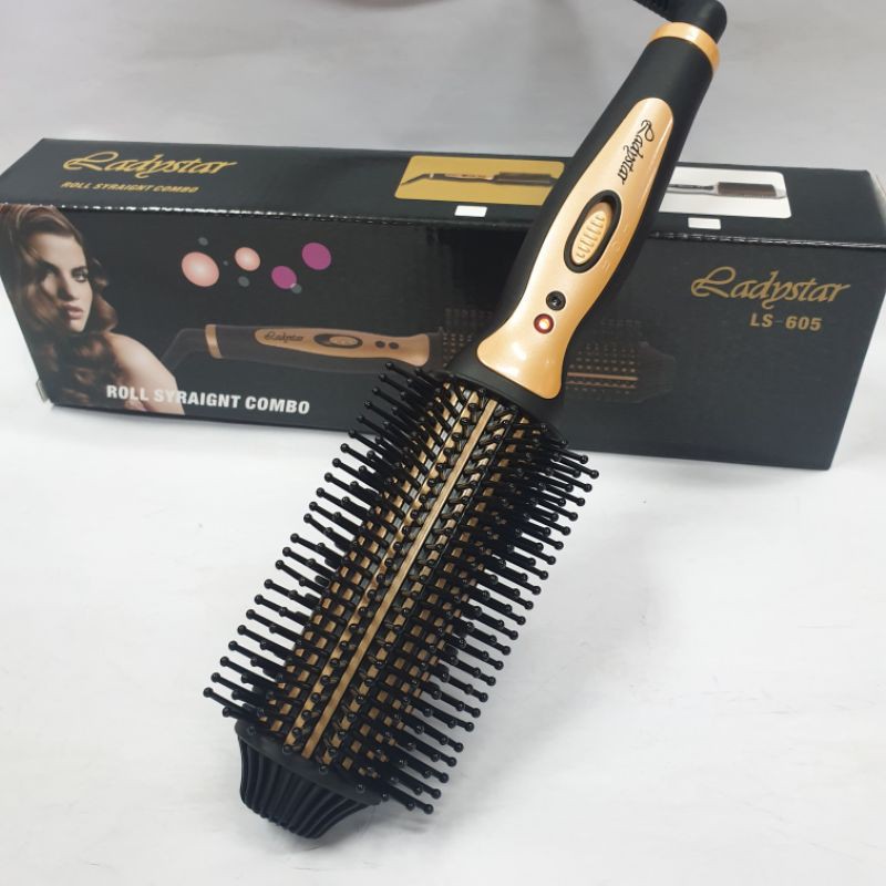 CATOKAN CURLY KERITING LURUS DAN BRUSH LS605 ALAT CATOK 2IN1 REBONDING MURAH CATOK SISIR TERLARIS