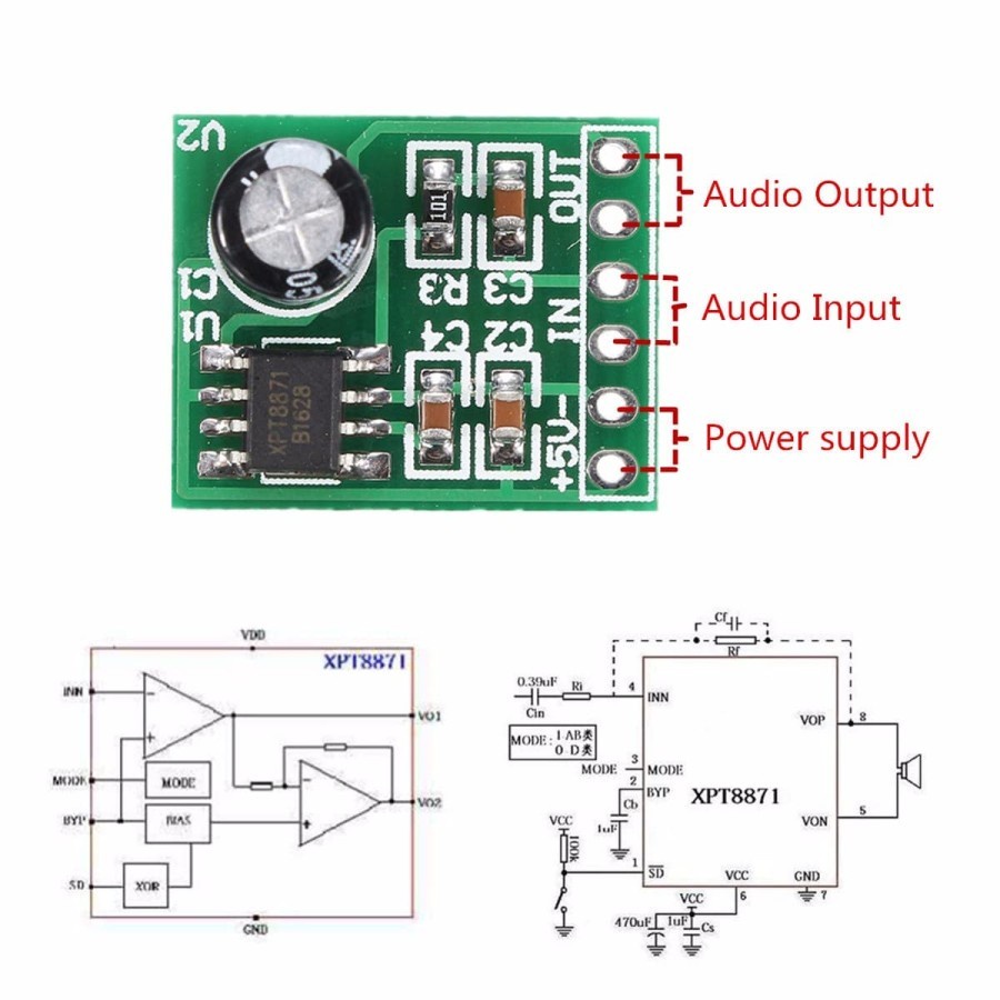 Power Amplifier Single Channel Mono Lithium XPT8871 (8152)