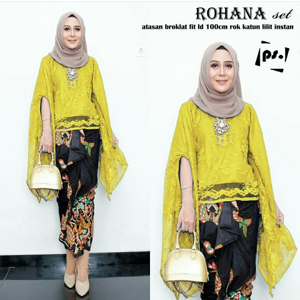 GROSIR BATIK SET ROHANA BROKAT