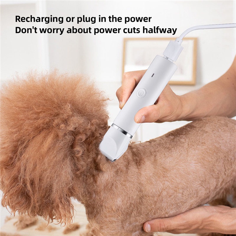 DworBeyondly 4 in 1 Alat Pencukur Bulu Hewan Anjing Kucing Pet Clipper Shaving Elektrik Rechargeable