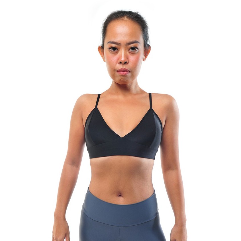 Jivvanya Activewear - Indira Bra Black - Sports bra / Bikini top / Swimwear top