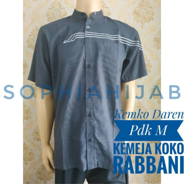 Kemeja Koko Rabbani lengan pendek Kemko Daren Pdk ukuran M