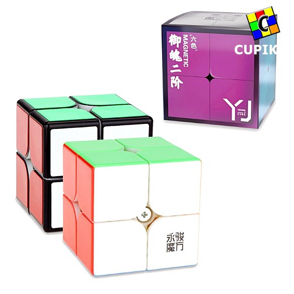 Rubik 2x2 Yongjun Yupo v2m Magnetik Blackbase