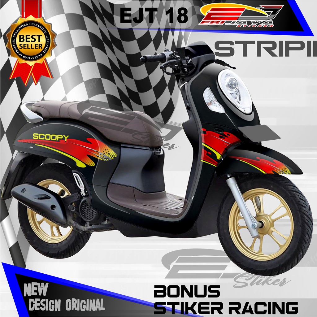 STRIPING MOTOR SCOOPY TERBARU / STRIPING STIKER SCOOPY 2013 - 2022 / STIKER DECALL SCOOPY