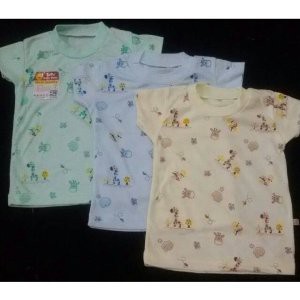 Dijual tiga baju oblong pendek bayi Tara XL Diskon