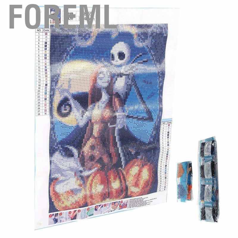 Foreml Diamond Painting Kits Diy Diamonds Halloween Skull Pattern Embroidery Picture Kit Home Decor Gift Shopee Indonesia