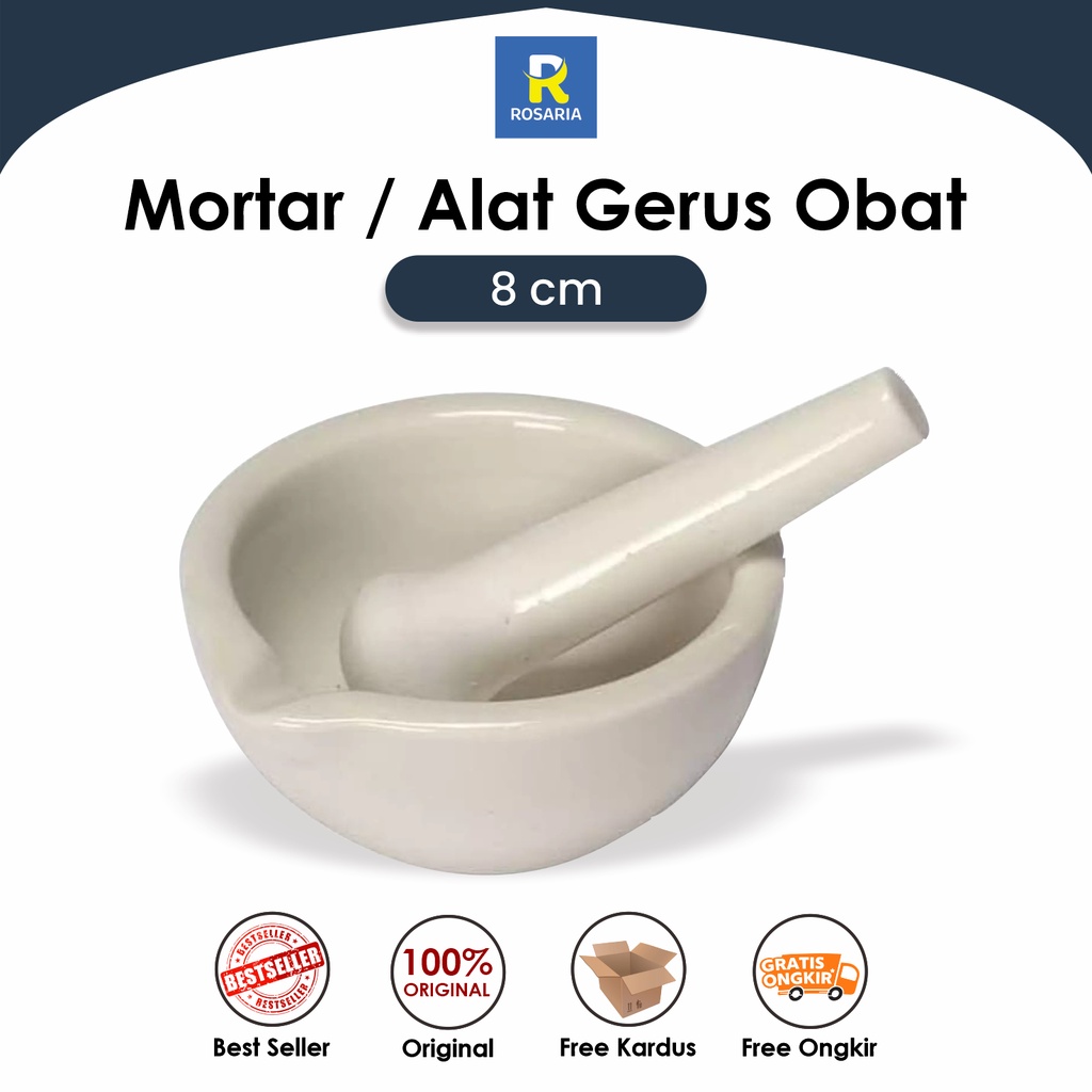 Jual Mortar 8 Cm Alat Penumbuk Penggerus Obat Lumpang Mortir Indonesia