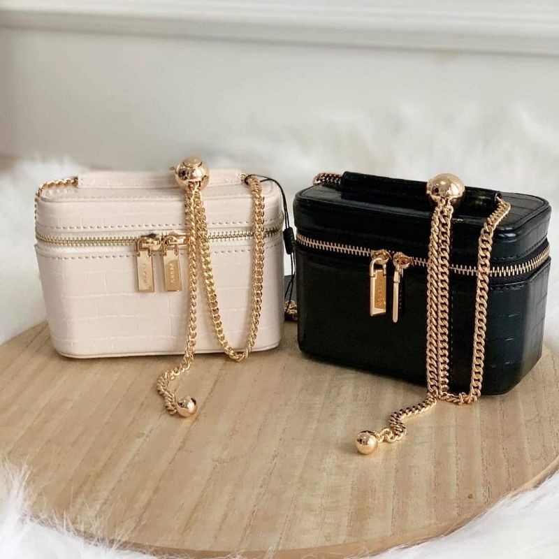 PEDRO Textured Leather Vanity Case Bag