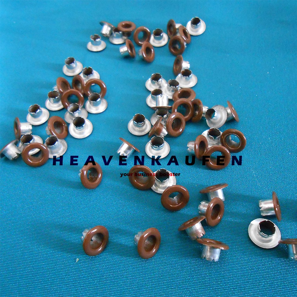 Mata Ayam Eyelet Mata Itik 5 mm Warna Coklat Harga Per Pack isi 100 Pcs