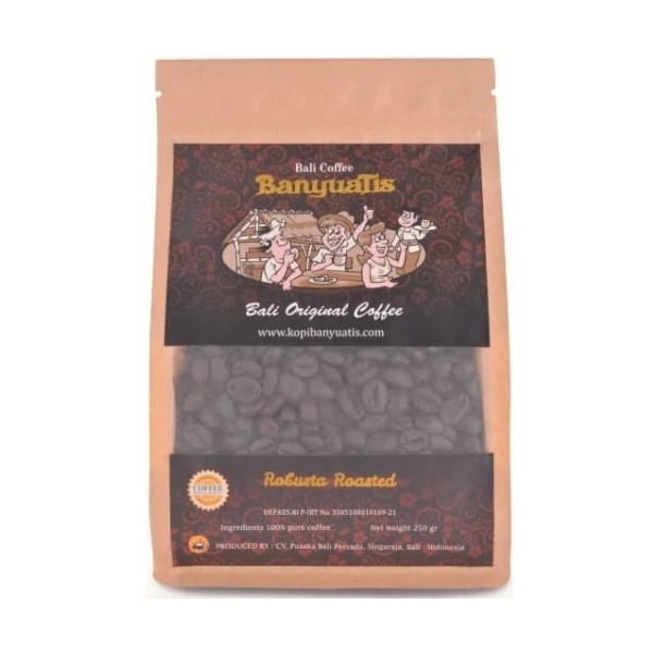 BALICIHUI Kopi Banyuatis Robusta Roasted Bean Kopi Bali Banyuatis Bean Biji Kopi 250gr