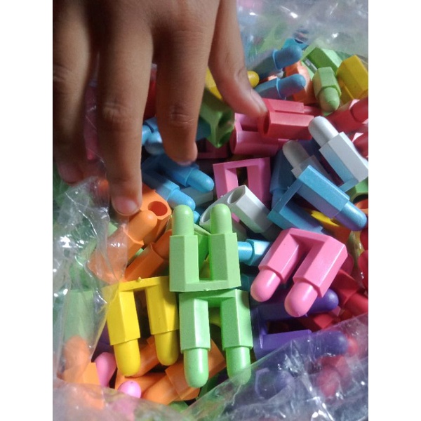 lego jadul jumbo/lego jumbo roket/lego besar SNI/mainan anak lego