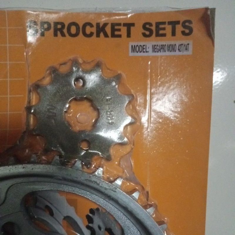 Gir gear set Paket Depan+Belakang VERZA NEW MEGAPRO MEGA PRO NEW MONO 14 42 Gearset Girset Sprocket-1