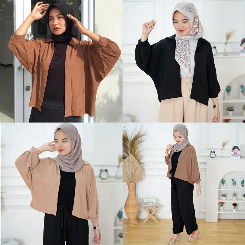 MARSHEY BATWING OVERSIZE OUTER CRINKLE CRINCLE BAHAN PREMIUM AIRFLOW CRINCLE