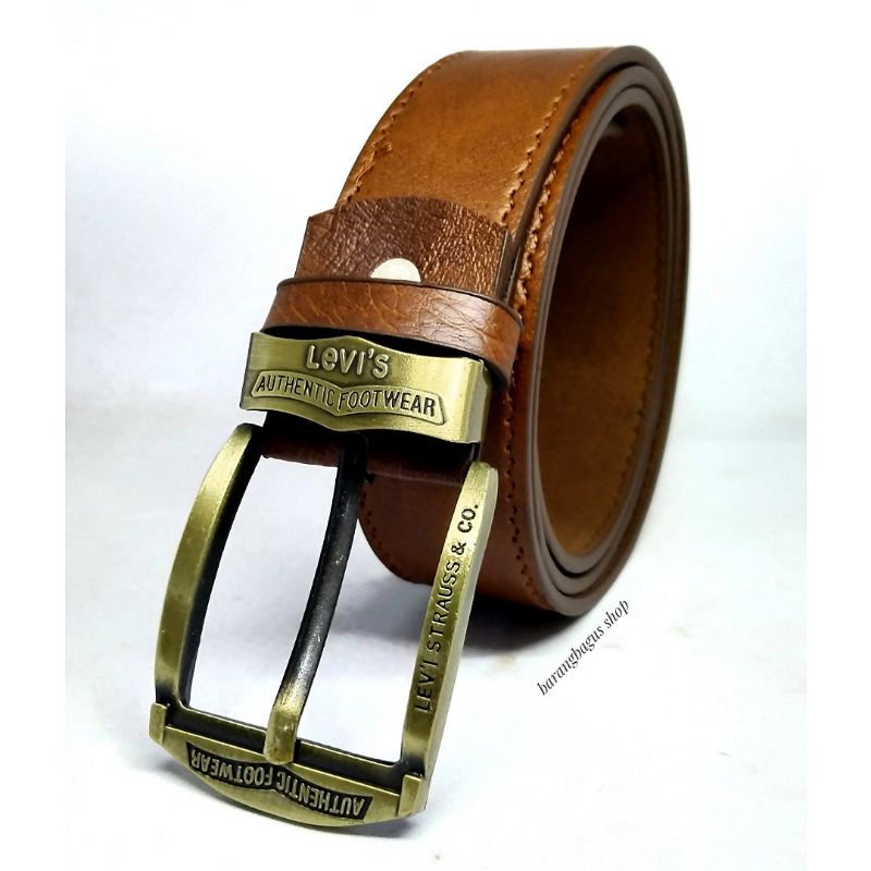 ikat pinggang belt gesper sabuk pria kulit jeruk l3v1s