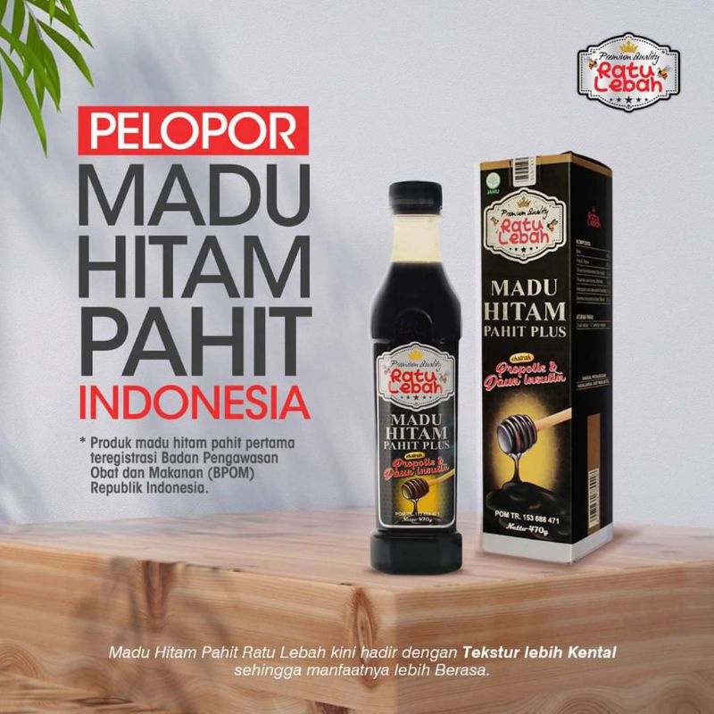 

Madu Hitam Pahit 470 gram Ratu Lebah || Madu Hitam Pahit Plus Propolis Original Product