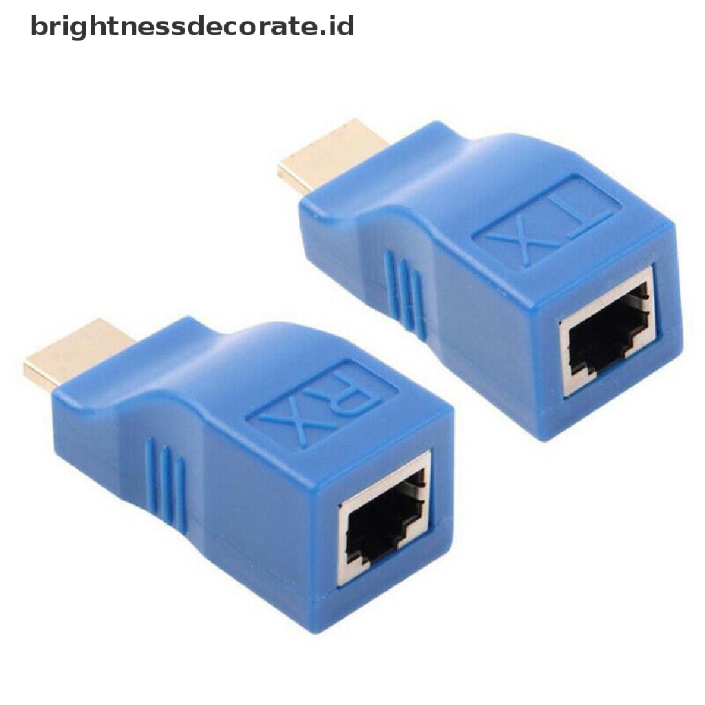 2pcs Adapter Extender Hdmi 1080p Ke Rj45 Over Cat 5e / 6 Network Lan Ethernet