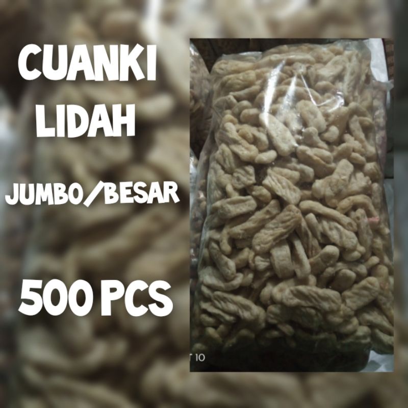 

Cuanki Lidah Jumbo atau Besar isi 500pcs/4300gr plus bubble wrap