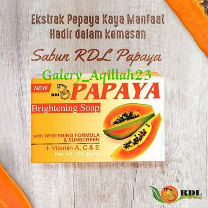 SABUN PEPAYA RDL / MAMAYA ,BRIGTHENING SOP, 100% Asli