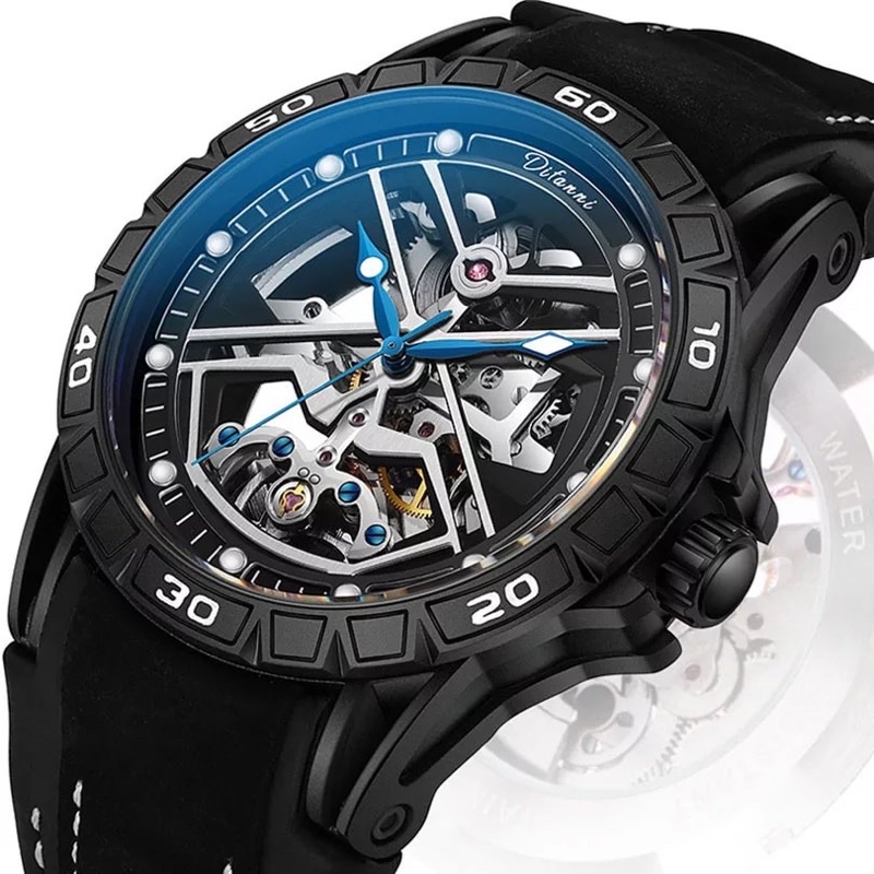 Jam Tangan Homage RG Huracan Difanni Automatic Transparan Skeleton Luxury