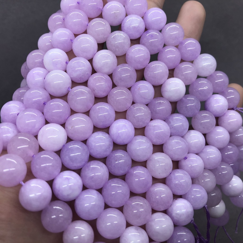 4A Brazil Purple Lavender Chalcedony Bead Natural Stone Diy for Jewelry Handmade