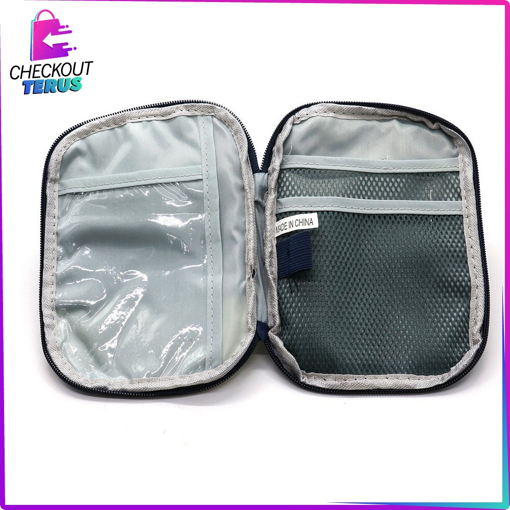 CT T42 Tas Obat P3K Travel Organizer Tas Obat Tempat Obat Peralatan Organized P3K Mini Tas Obat Serbaguna
