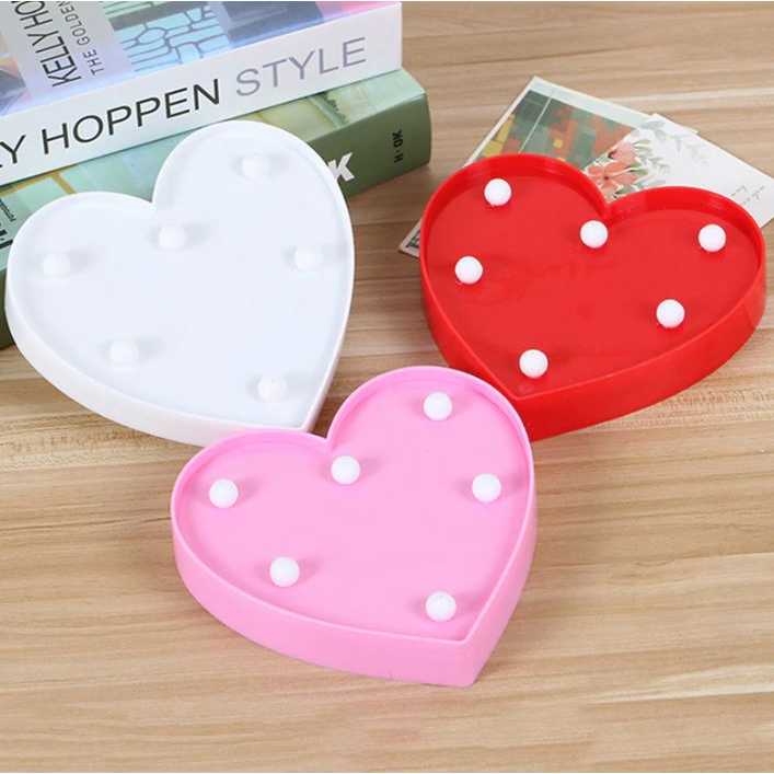 Lampu Marque Love Lope Hias Dekorasi Aesthetic Marquee Hati / Heart Merah Light LED Kamar