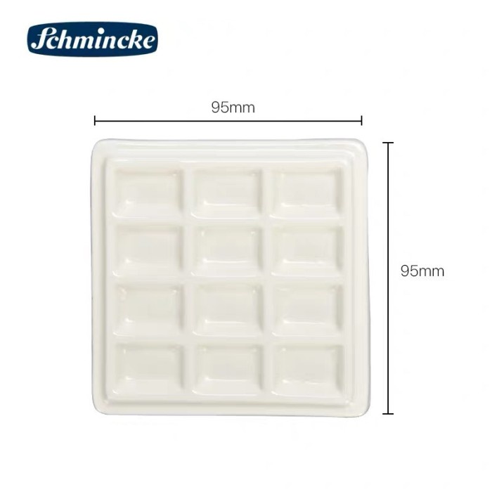 

Schmincke Watercolor Porcelain Ceramic Palette 12 Wells Palet Keramik