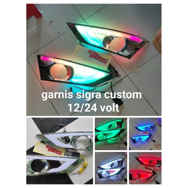 lampu bemper sigra custom alis 12/24 volt