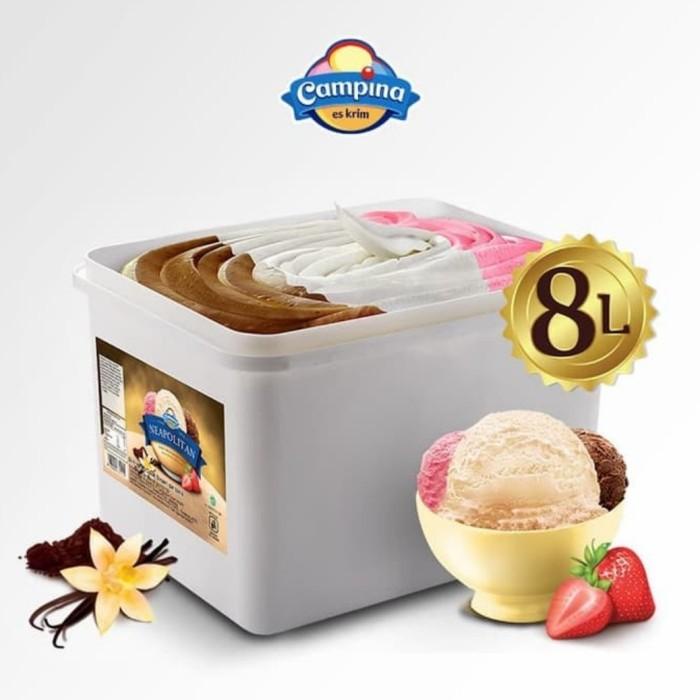 

Makanan Beku | Campina Ice Cream 8 Liter Neapolitan - Es Krim