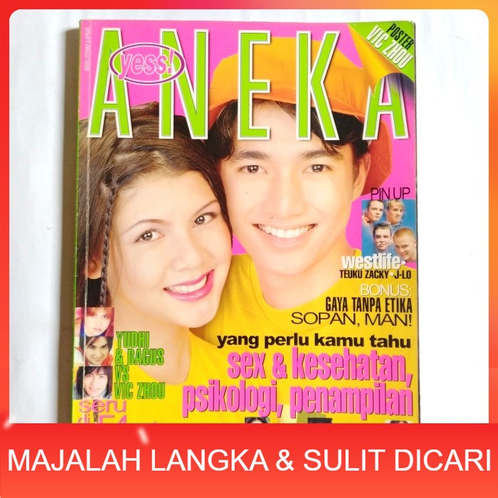 Majalah ANEKA YESS No.17 Agu 2002 Cover AFRYAN & STEPHANIE PASCALIA Langka