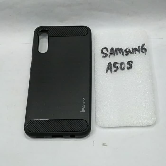 SAMSUNG A50S karet softcase ipaky silikon karet hitam mantap