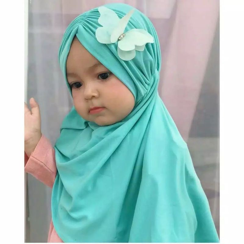 Jilbab Anak BUTTERFLY usia 0-3 th allsize