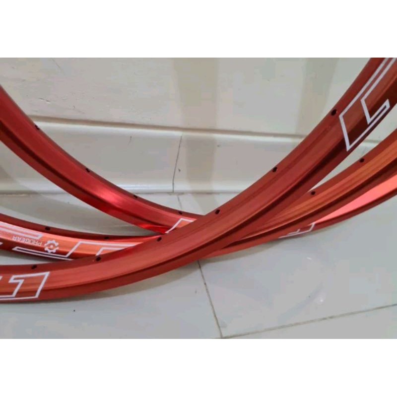 velg mtb progear CS1Rim rims alloy warna merah red sepeda mtb gunung mountain bike am fr dj free ride dh down hill