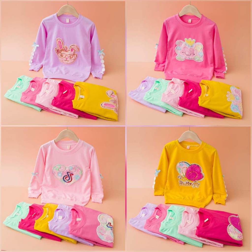 Kaos Anak  Perempuan  6 12Tahun Switer Anak  Perempuan  Import  