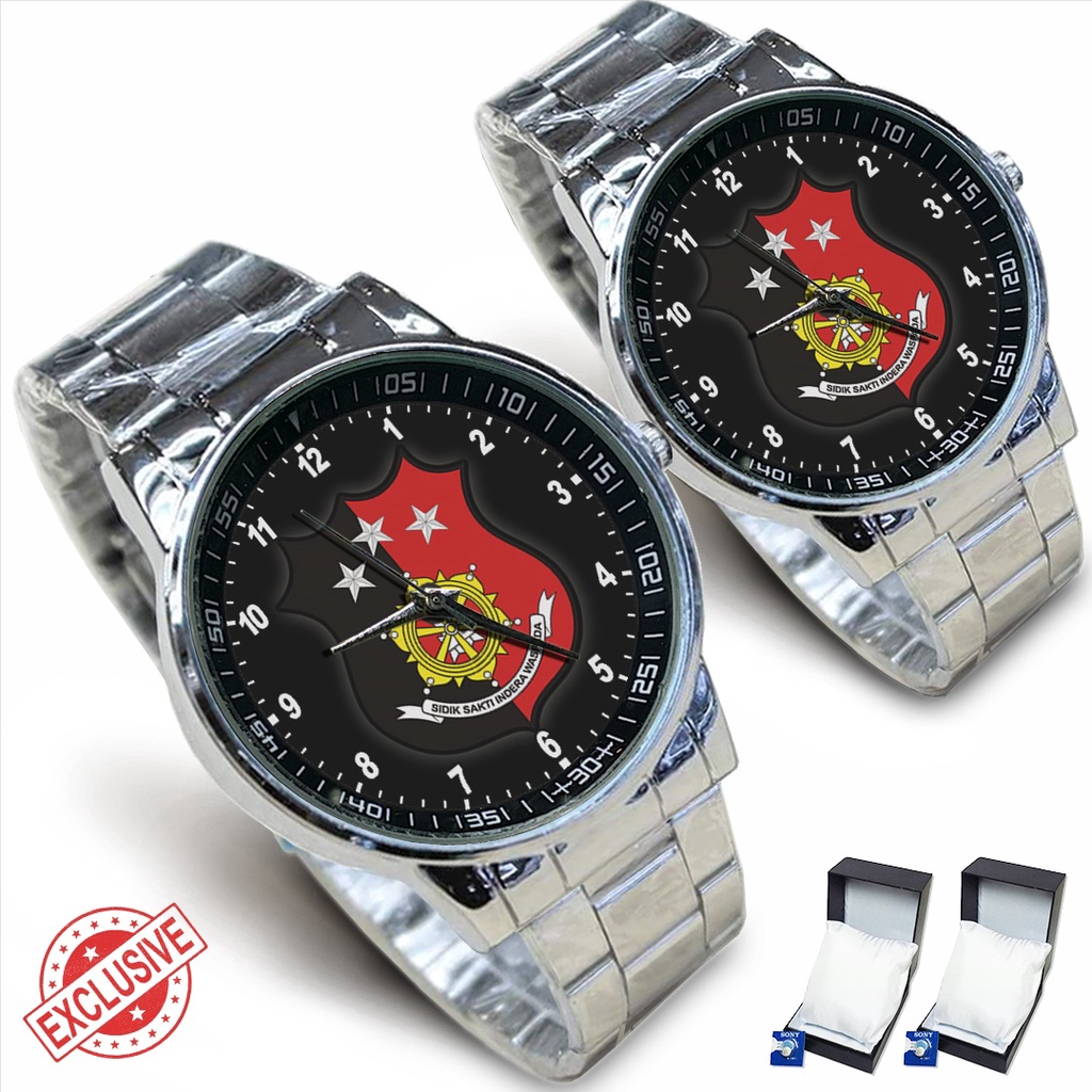 Jam Tangan Rantai Couple POLRI RESMOB - 2 (Limited Edition)