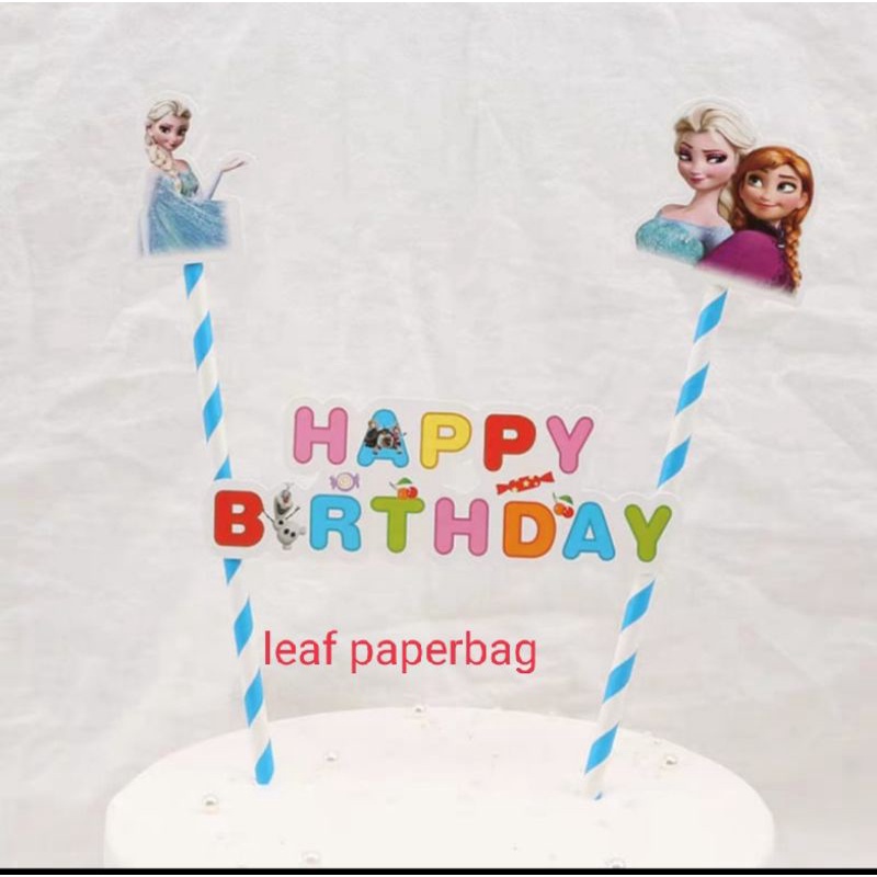 cake topper toper karakter ultah ulang tahun happy birthday / dekorasi kue ultah / hiasan kue ulang 