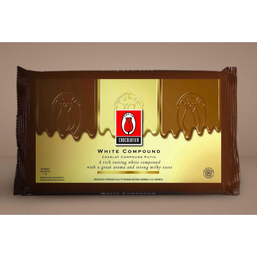 Coklat Tulip White Chocolate Compound 1kg