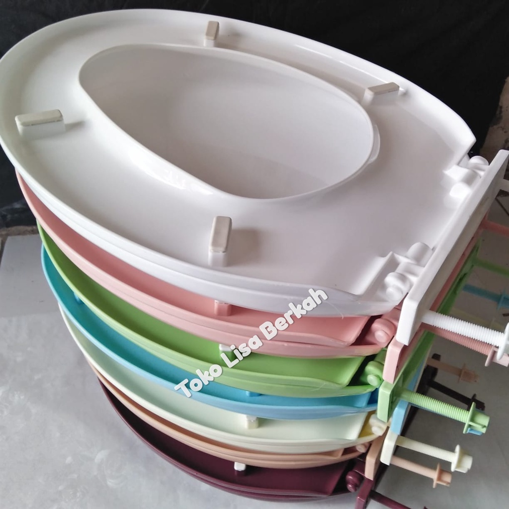Tutup Closet Duduk Univesal + Bantalan Karet Model Toto Untuk Semua Merek Closet Duduk