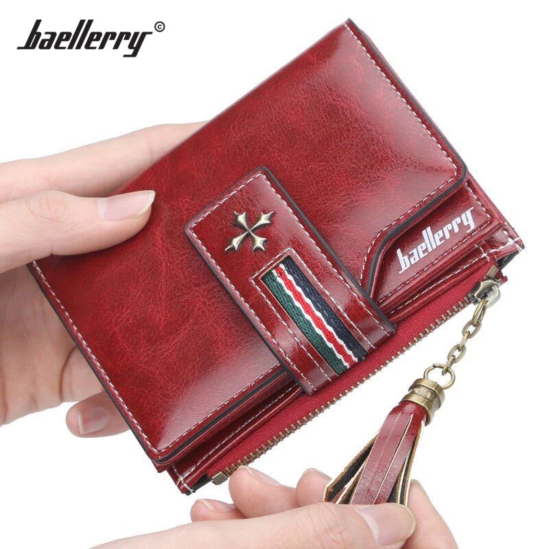 BAELLERRY N1636 Dompet Lipat Wanita Kulit Bifold Wallet WK-SBY