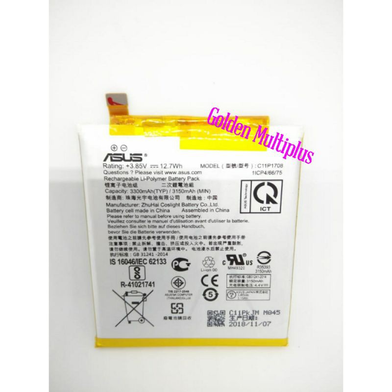 Batre Baterai Zenfone 5z Kode C11P1708 Original Battery Bateri Batt Bat ASUS Zenfone Zenpon 5Z Ori