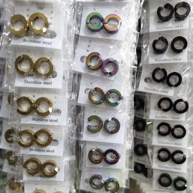 [Paling laku] Anting jepit | Anting Fake | isi 12 pasang