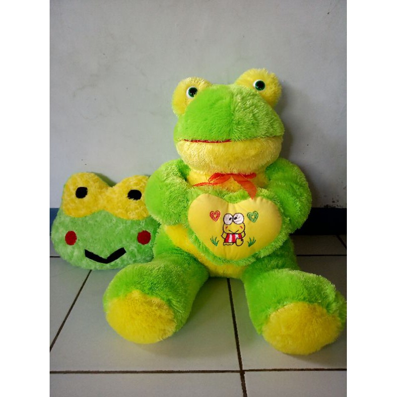 Boneka Keropi Love Jumbo Dapat Bantal