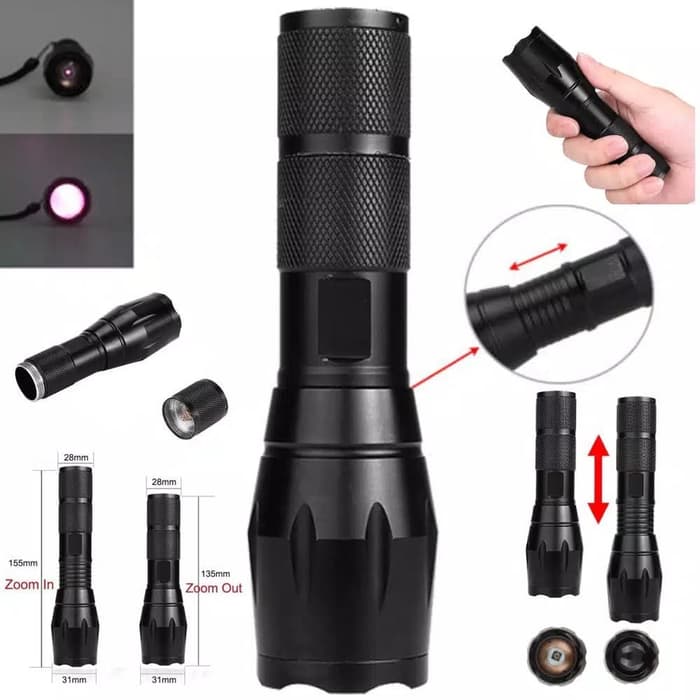 Lampu Senter Infra Merah IR Infrared Zoom - Night Vision Flashlight Termurah