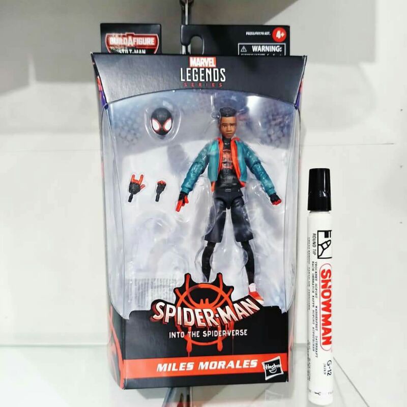 mainan action figuremarvel lengendsspiderman miles morales hasbrotinggi sekitar 6 inchwithout bafar