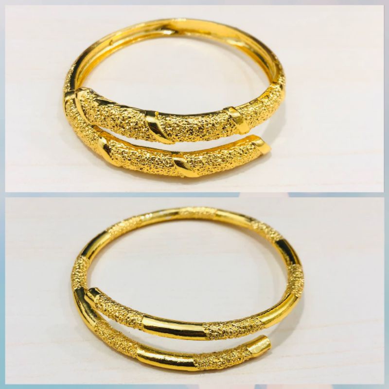 gelang tangan xuping24K flexible berlapis emas.