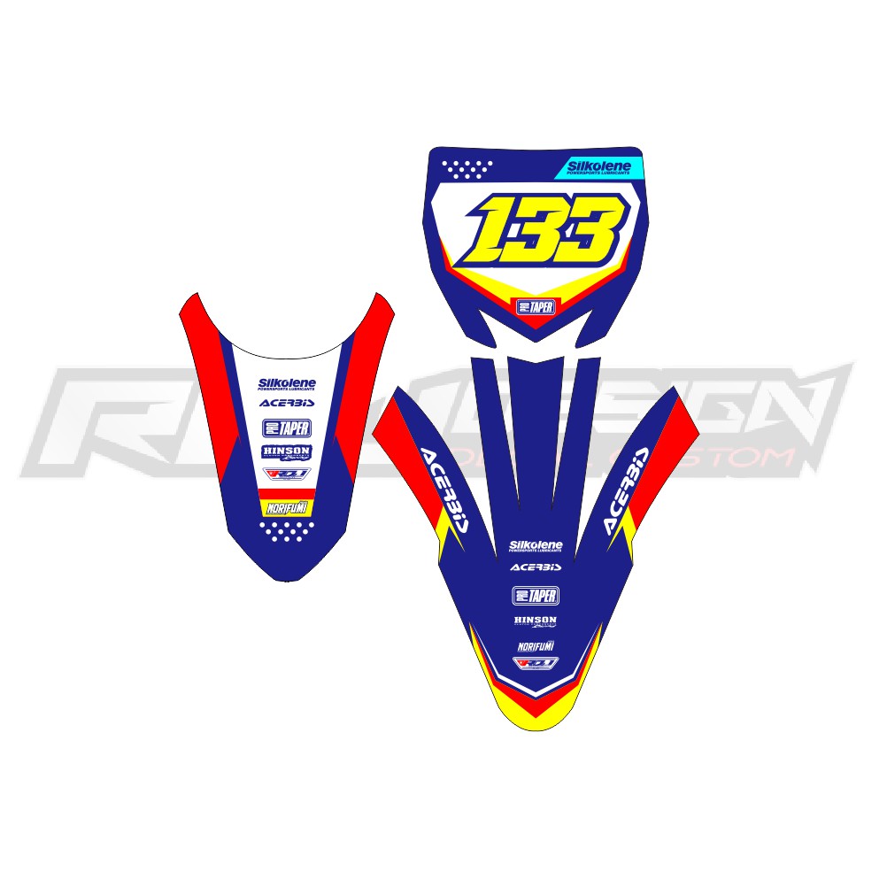 DECAL STICKER PAPAN YZ 85 NEW (001) DEKAL STIKER SPAKBOR DEPAN KX 85 NEW & SPAKBOR BELAKANG KLX BF H