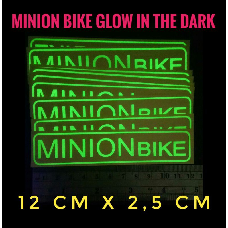  Stiker  Minion  Bike Glow In the Dark Cutting Sticker Sepeda  