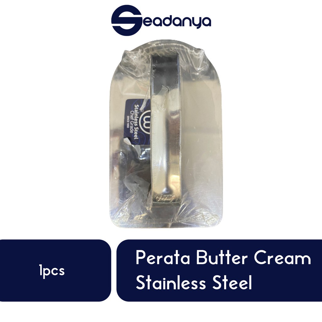 

Perata Butter Cream Curve Dengan Pegangan 1pcs Stainless Steel - Polisher Cake/Kue/Adonan Serbaguna
